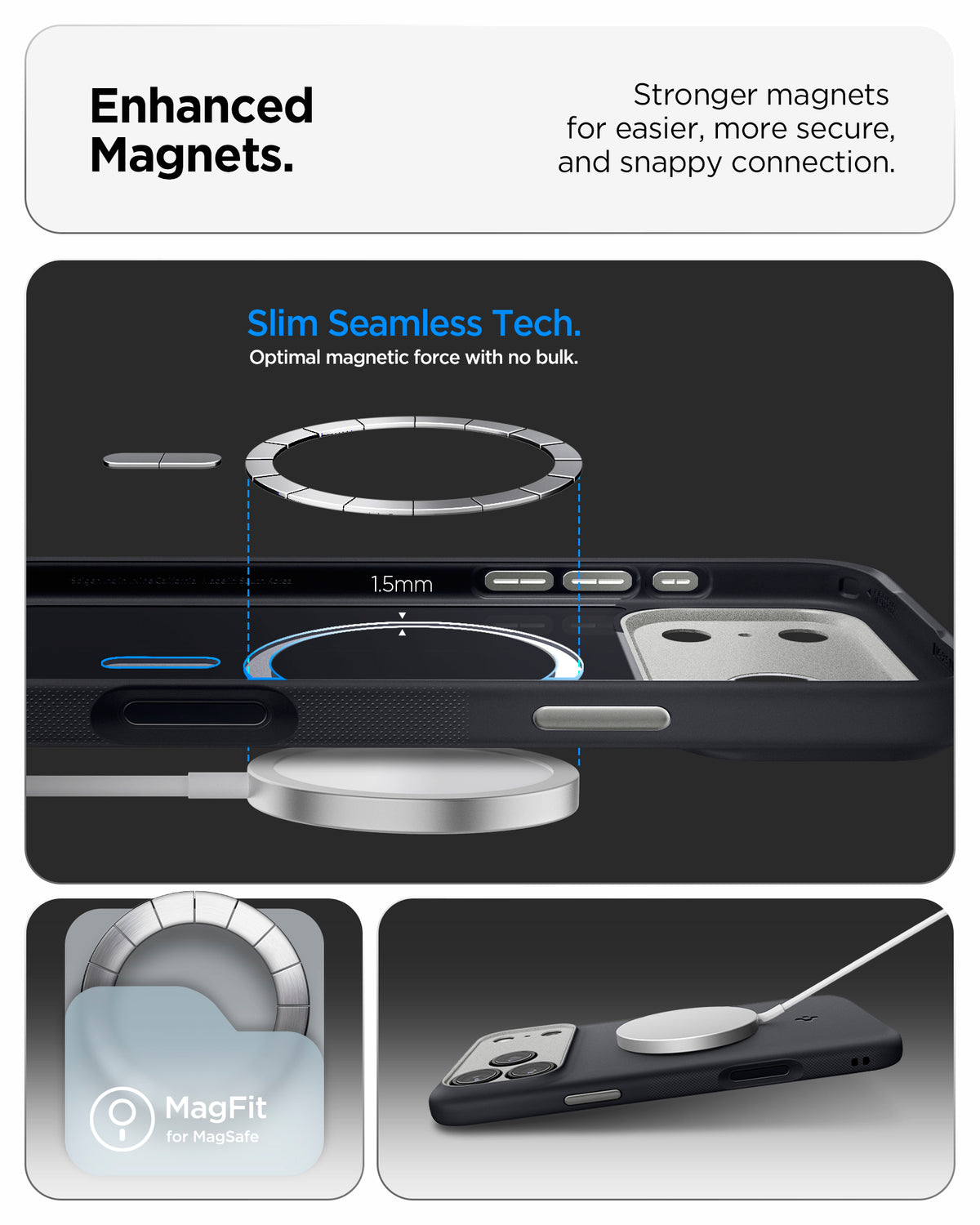 ACS09915 - iPhone 17 Pro Max Case Nano Pop (MagFit) in black sesame 