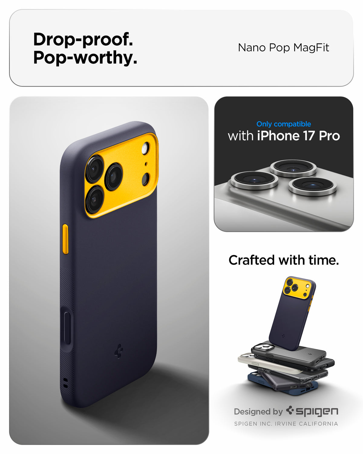ACS09966 - iPhone 17 Pro Case Nano Pop (MagFit) in blueberry navy