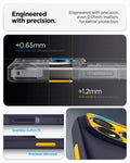 ACS09913 - iPhone 17 Pro Max Case Nano Pop (MagFit) in blueberry navy showing the engineered with precision. Engineered with precision, even 0.01mm matters for better protection