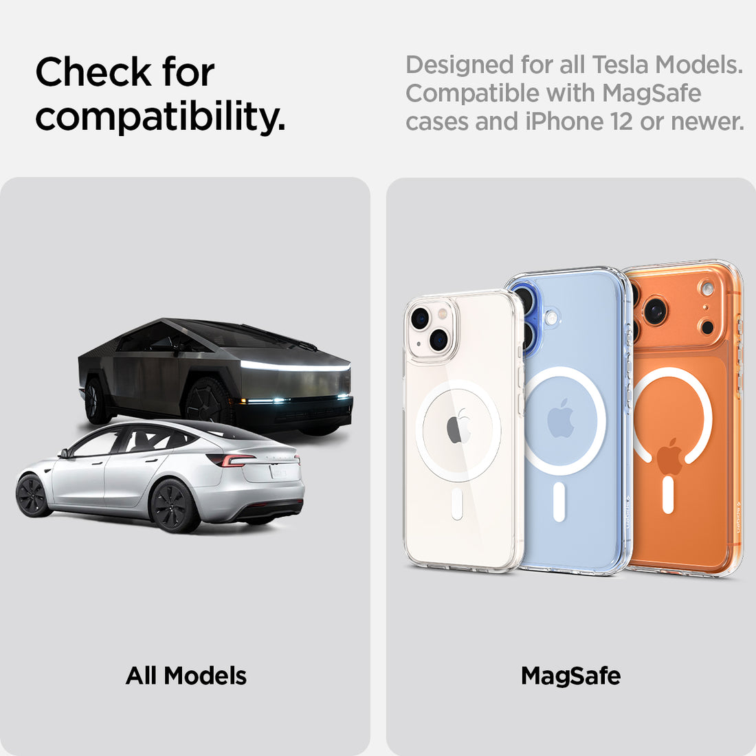 ACP07869 - Tesla Models OneTap Screen Car Mount ITLST90 (MagFit) in Black showing the back with device attached