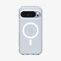 ACS09725 - Pixel 10 Pro XL Case Ultra Hybrid Metal Ring (MagFit) in crystal clear showing the back