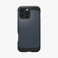 ACS08147 - iPhone 16 Pro Case Tough Armor AI (MagFit) in Metal Slate showing the back