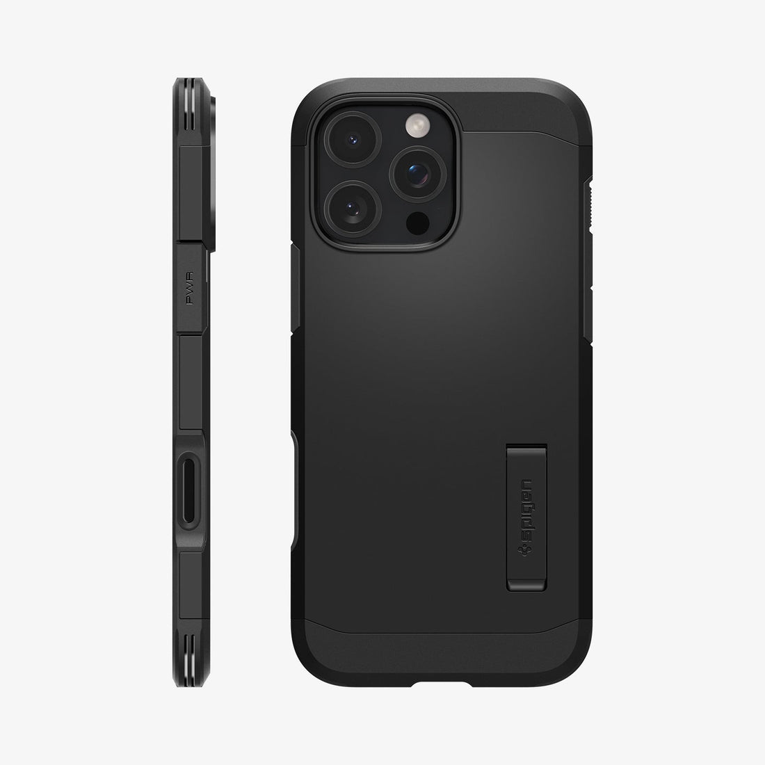 ACS08503 - iPhone 16 Pro Max Case Tough Armor T AI (MagFit) in Black showing the back and side