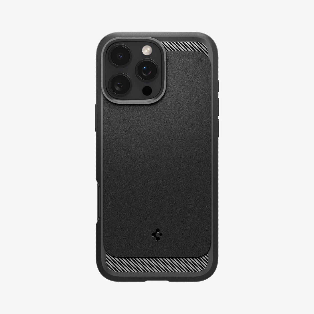 ACS07986 - iPhone 16 Pro Max Case Rugged Armor (MagFit) in Matte Black showing the back