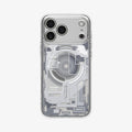 ACS10071 - iPhone 17 Pro Case Ultra Hybrid Zero One (MagFit) in Zero One White showing the back