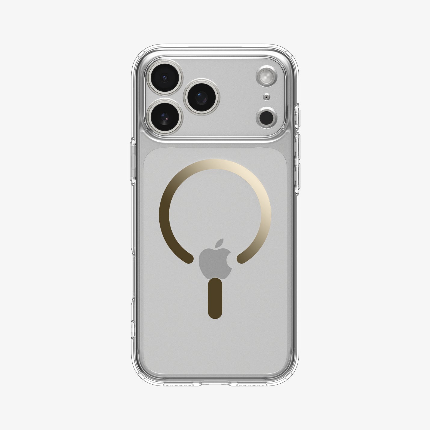 ACS10037 - iPhone 17 Pro Max Ultra Hybrid (MagFit) in Clear Gold showing the back