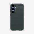 ACS09001 - Galaxy S25 Case Liquid Air in Abyss Green showing the back